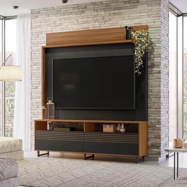 estante home para tv até 65 polegadas 2 portas espanha notável freijópreto