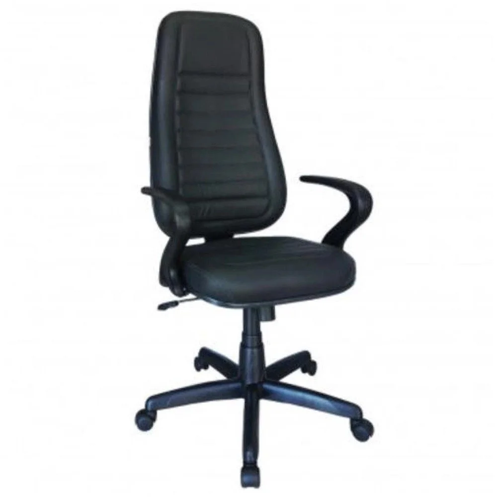 cadeira giratória presidente alta para escritório e reunião braço 7 martiflex cor preto