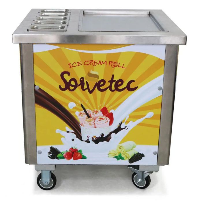 Máquina de Sorvete na Chapa com 5 Compartimentos SORVETEC